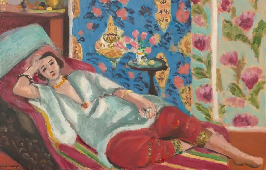 Odalisque allongée en pantalon rouge, toile d'Henri Matisse au musée de l'Orangerie
