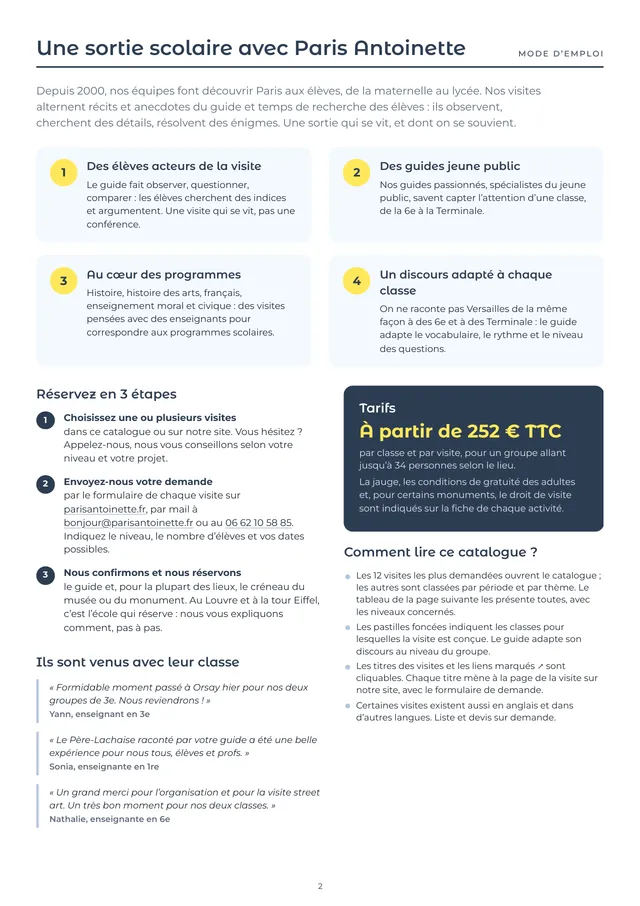 Catalogue collège et lycée : mode d'emploi, arguments et tarifs du catalogue collège et lycée