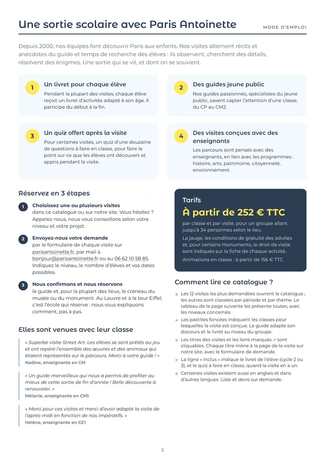 Catalogue élémentaire : mode d'emploi, arguments et tarifs du catalogue élémentaire