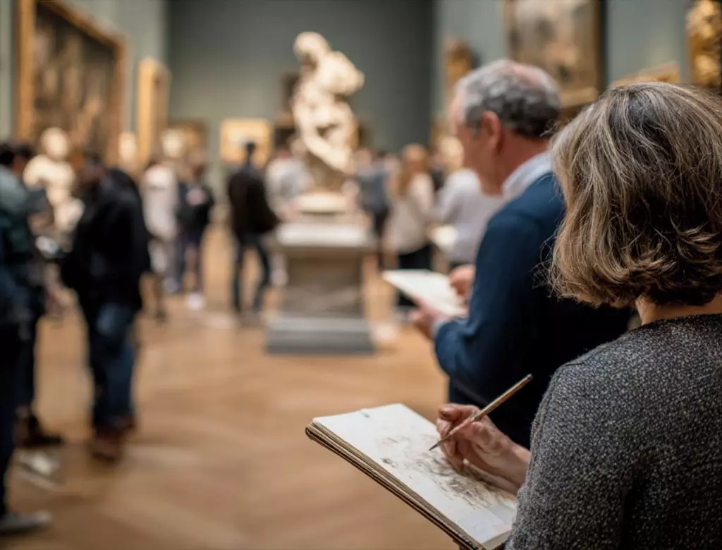 Visite dessinée au musée pour adultes avec Paris Antoinette